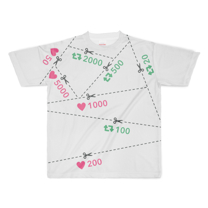 フルグラフィックTシャツ - XL - 両面印刷