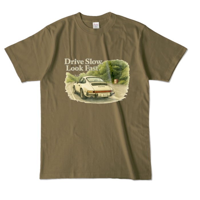 カラーTシャツ - L - オリーブ (濃色)
