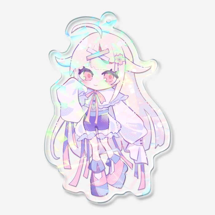 ホログラムアクリルキーホルダー - 70 × 70mm