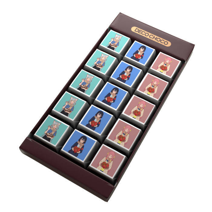 DECOチョコ - 花宮さん、巡乃ムダイ、蟻ヶ谷雪【3種類15個】