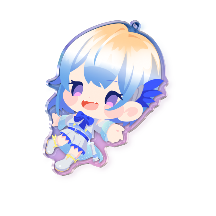 オーロラアクリルキーホルダー - 100 × 100mm