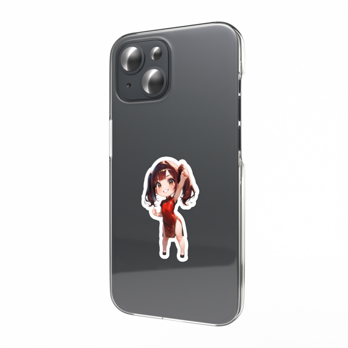 チャイナな姐さんちっちゃめ😻スマホステッカー - 縦