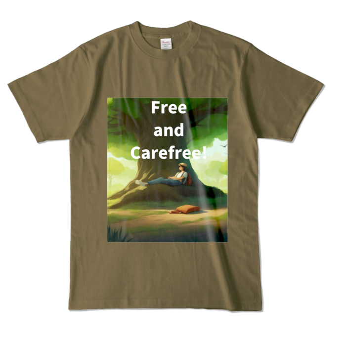 カラーTシャツ - L - オリーブ (濃色)