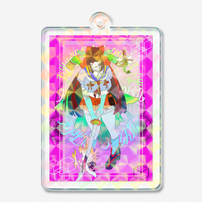 ホログラムアクリルキーホルダー - 50 × 50mm
