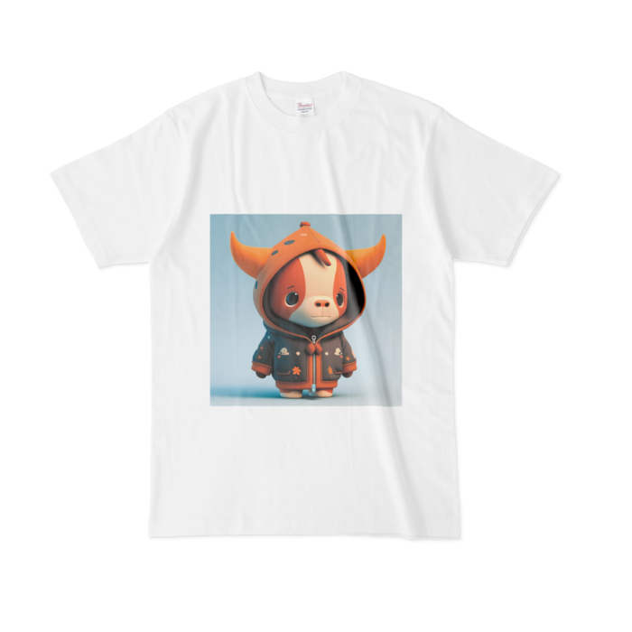 Tシャツ - L - 白(牛）