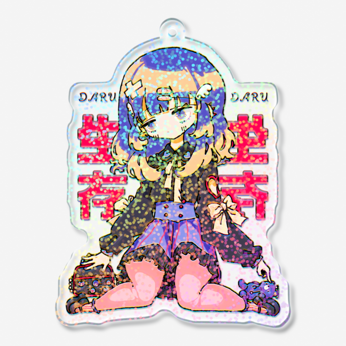 ホログラムアクリルキーホルダー - 70 × 70mm(nml-グリッター)