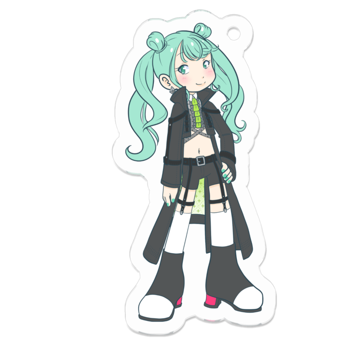 アクリルキーホルダー（コーティング） - 50 x 50 (mm)