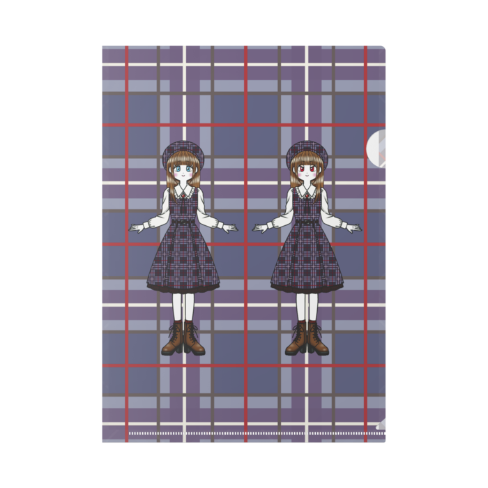 クリアファイル - A4-ネイビー