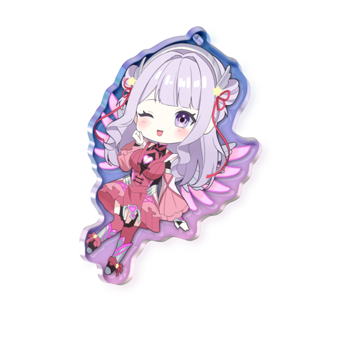 オーロラアクリルキーホルダー - 70 × 70mm