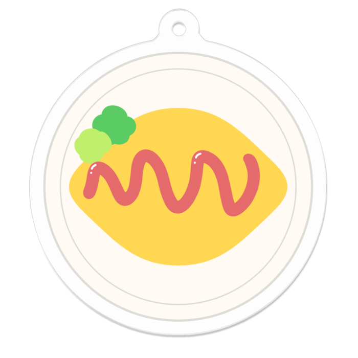 アクリルキーホルダー - 50 x 50 (mm)