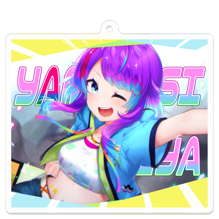 アクリルキーホルダー(コーティング) - 70 x 70 (mm)