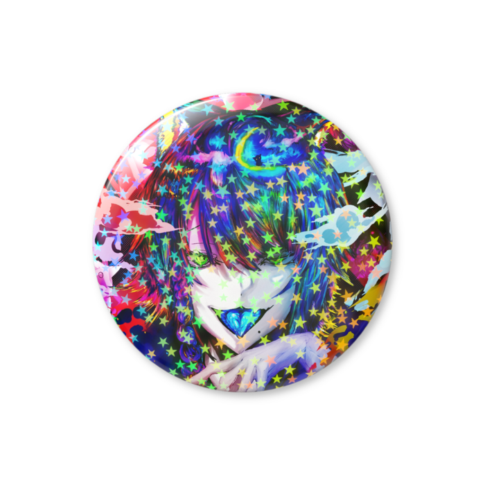 ホログラム缶バッジ - 56mmスター