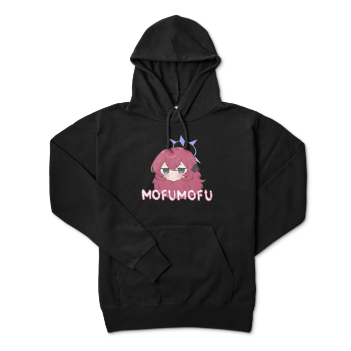 イロハもふもふパーカー - L - ブラック