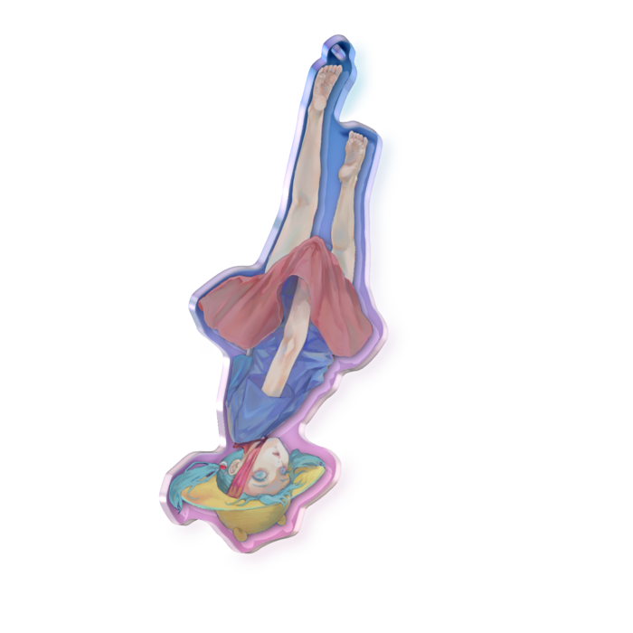 オーロラアクリルキーホルダー - 100 × 100mm