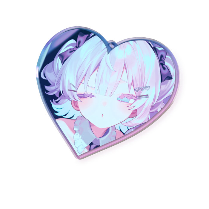 オーロラアクリルキーホルダー - 100 × 100mm