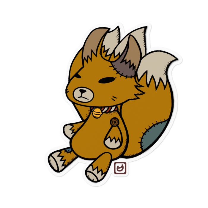 【つぶぐるみ】よみおとステッカー(ホワイト) - 160 x 160 (mm)