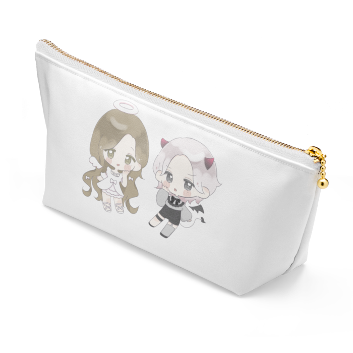 ポーチ - 長さ21.5cm / 高さ10cm - ホワイト