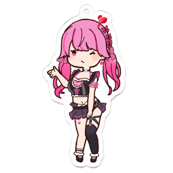 アクリルキーホルダーMサイズ 70 x 70 (mm)
