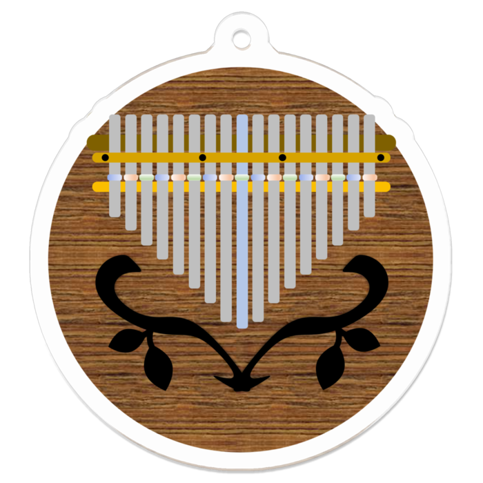 カリンバ丸型リーフ - 50 x 50 (mm)