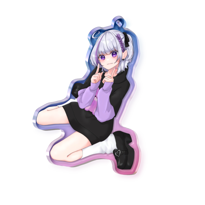 オーロラアクリルキーホルダー - 70 × 70mm