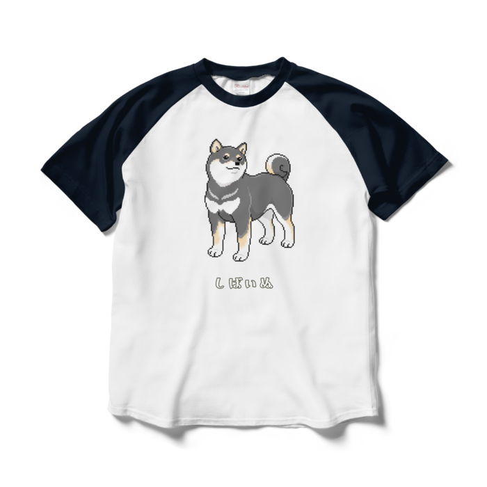 ラグランTシャツ - L - ホワイト×ネイビー/Raglan T-Shirt (Size L) White & Navy