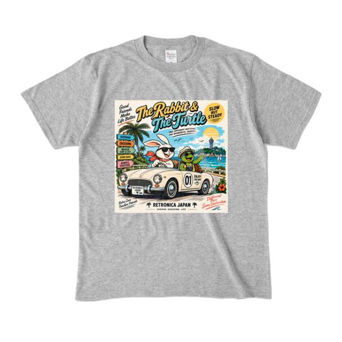 カラーTシャツ - M - 杢グレー (濃色)