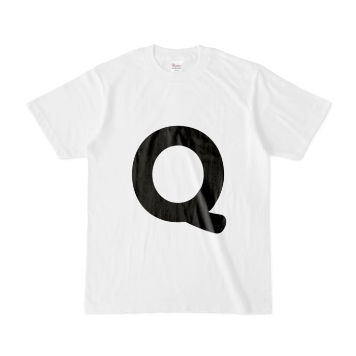 「Q」(大文字)Tシャツ - S - 白