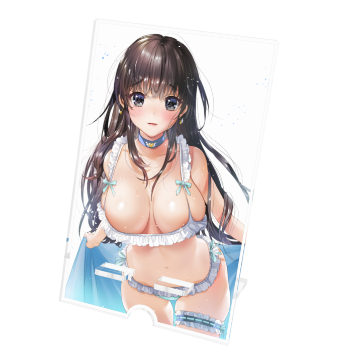 アクリルスマホスタンド - 100x160mm(ケーブル穴あり)