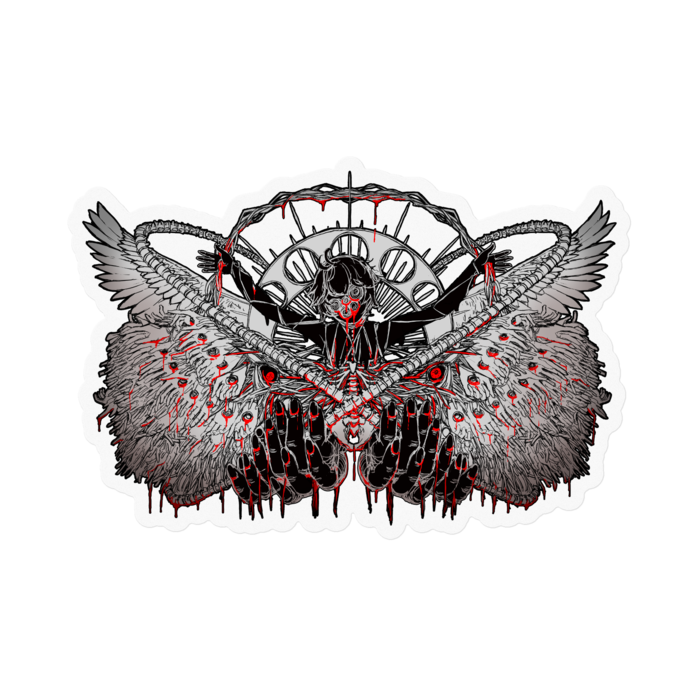 「illloved」ステッカーA - 100 x 100 (mm)