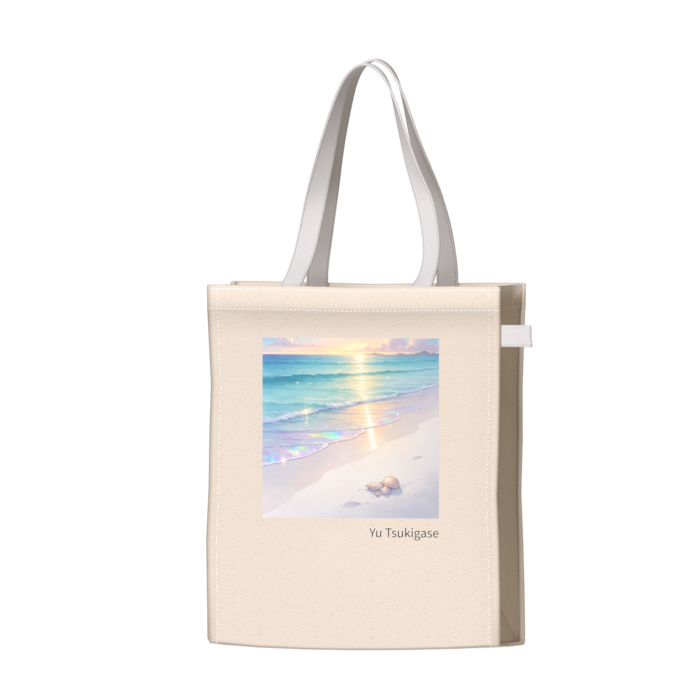 ツートンカラーバッグ - ホワイト - W34 × H41 × D14cm