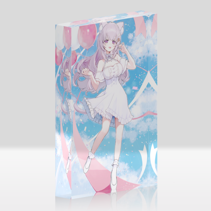 2周年記念イラスト上着なしVer_アクリルブロック - 100x148mm