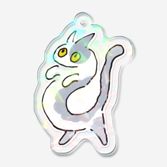 ホログラムアクリルキーホルダー - 50 × 50mm