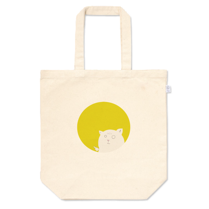 トートバッグ - M - プリント面積小・月のねこ