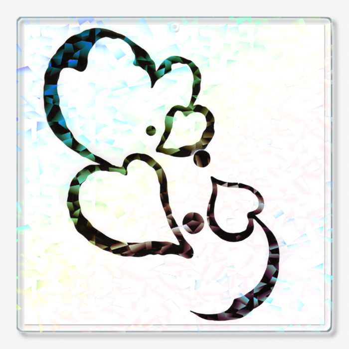 ホログラムアクリルキーホルダー - 100 × 100mm