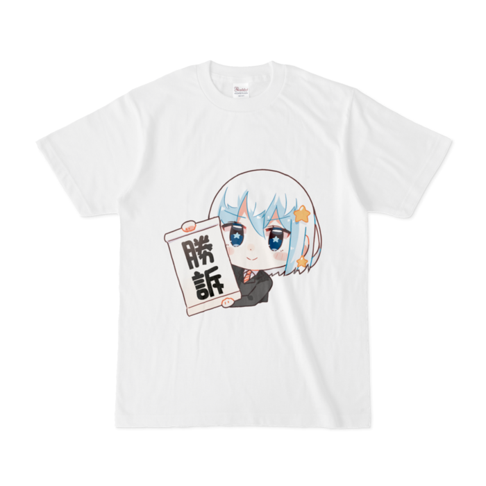 勝訴(表)敗訴(裏)Tシャツ - S - 白