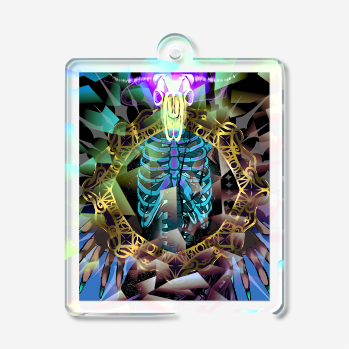 ホログラムアクリルキーホルダー - 50 × 50mm