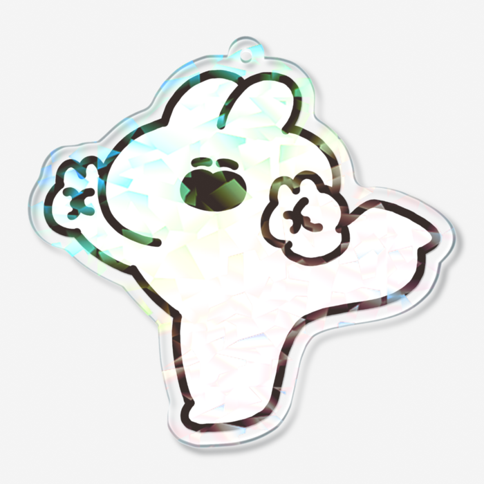 ホログラムアクリルキーホルダー - 70 × 70mm