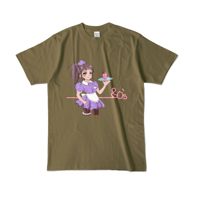カラーTシャツ - L - オリーブ (濃色)
