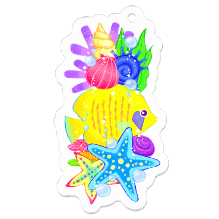 アクリルキーホルダー - 50 x 50 (mm)