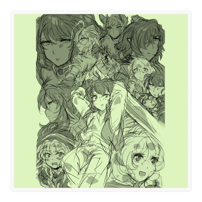 ステッカー - 100 x 100 (mm)