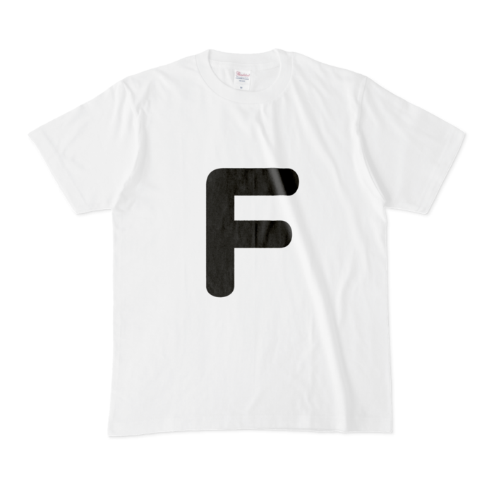 「F」(大文字)Tシャツ - M - 白