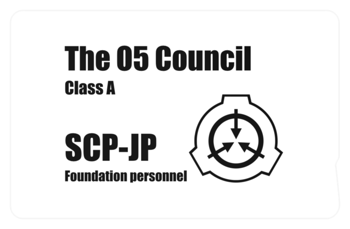 O5評議会員様向 Scp財団日本支部icカードステッカー Scp Foundation Secondary Creation Booth