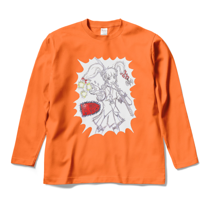 ロングスリーブTシャツ - M - オレンジ