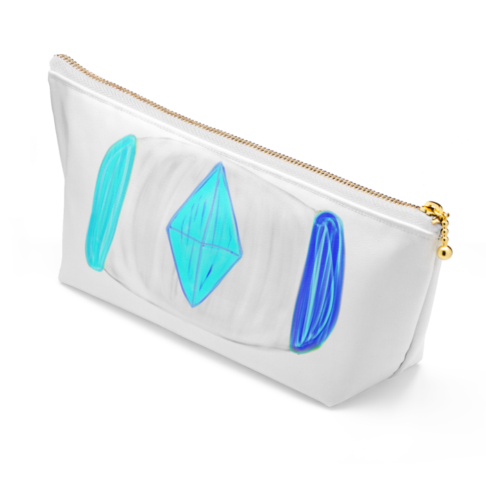 ポーチ - 長さ21.5cm / 高さ10cm - ホワイト