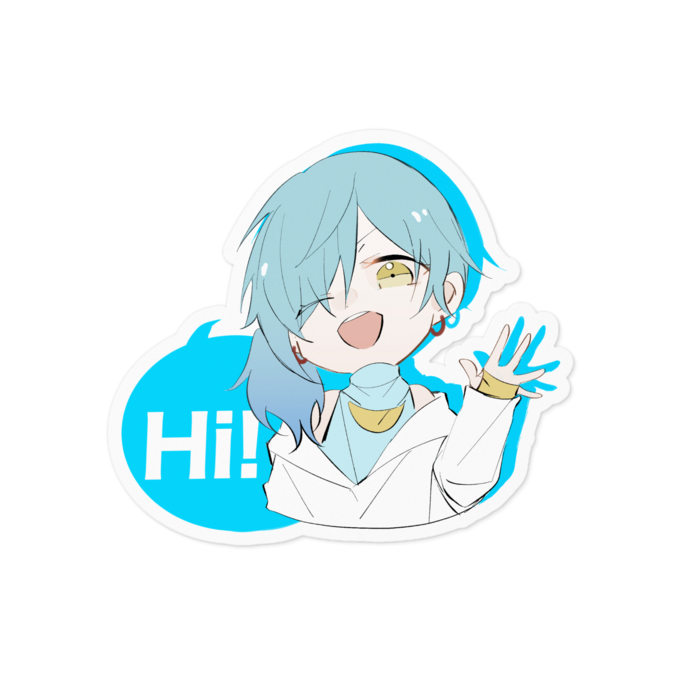 Hiステッカー - 100 x 100 (mm)