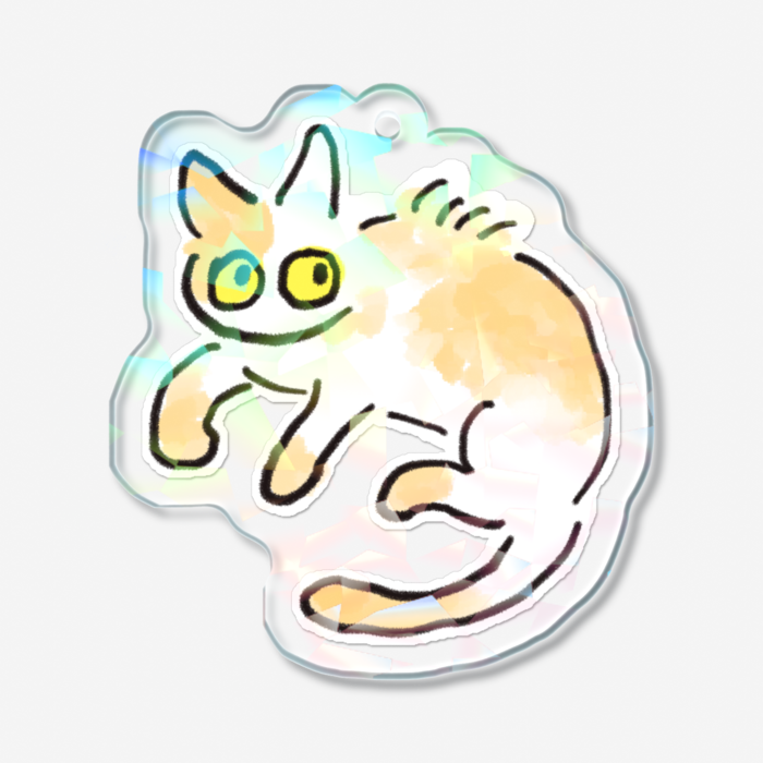 ホログラムアクリルキーホルダー - 50 × 50mm