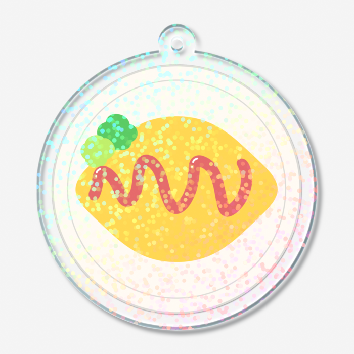 ホログラムアクリルキーホルダー - 50 × 50mm