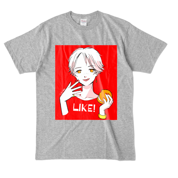 カラーTシャツ - L - 杢グレー (濃色)