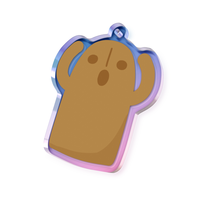 オーロラアクリルキーホルダー - 50 × 50mm