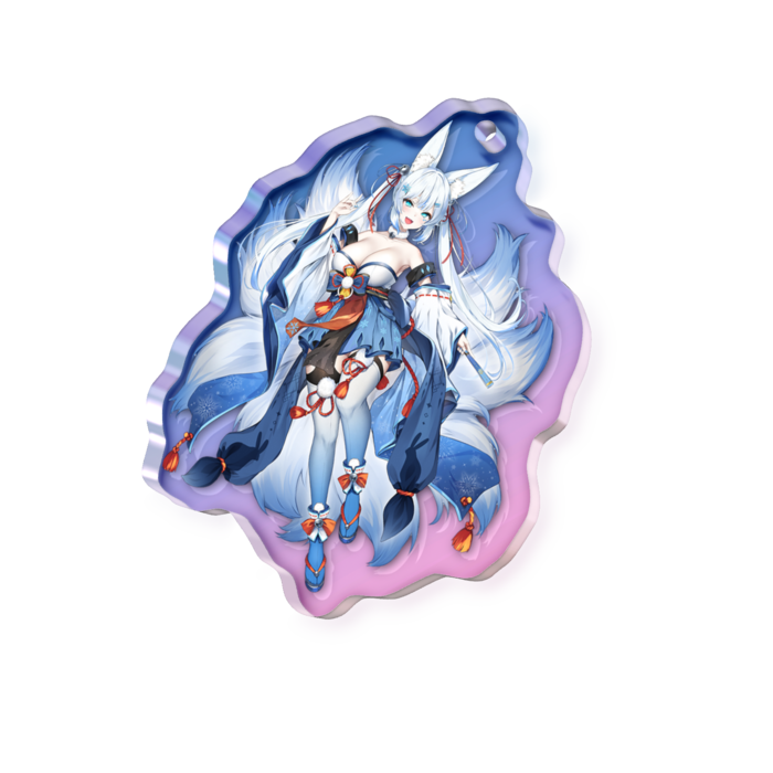 オーロラアクリルキーホルダー - 50 × 50mm